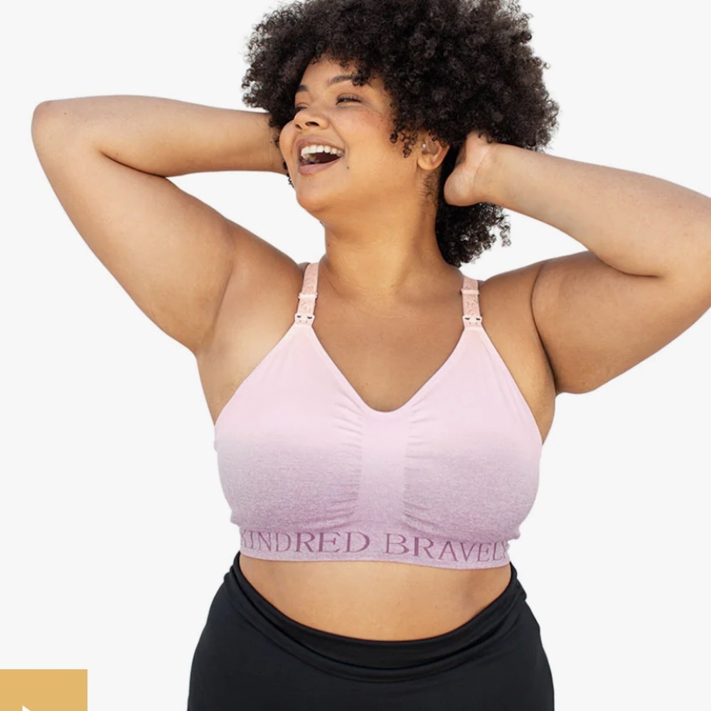 Kindred Bravely Sublime Nursing and Pumping Sports Bra, Ombré Purple -  size L